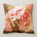 Miracle Of A Rose - Peach - Art Designer Pillow