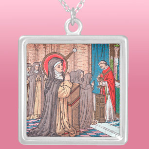 Miracle of Bl. Imelda Lambertini (VVP 010) Silver Plated Necklace