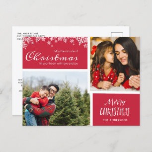 Miracle of Christmas Family Photo Budget Holiday Postcard