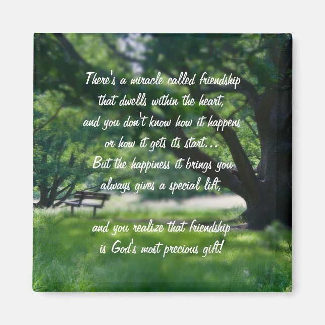 Miracle Of Friendship Poem Magnet (Front)