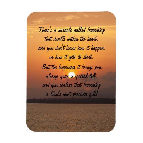 Miracle of friendship Poem Magnet