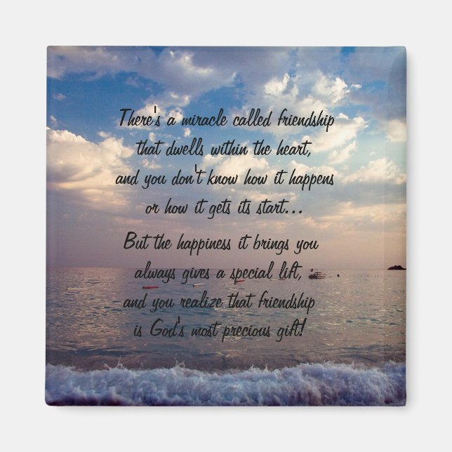 Miracle Of Friendship Poem Magnet (Front)
