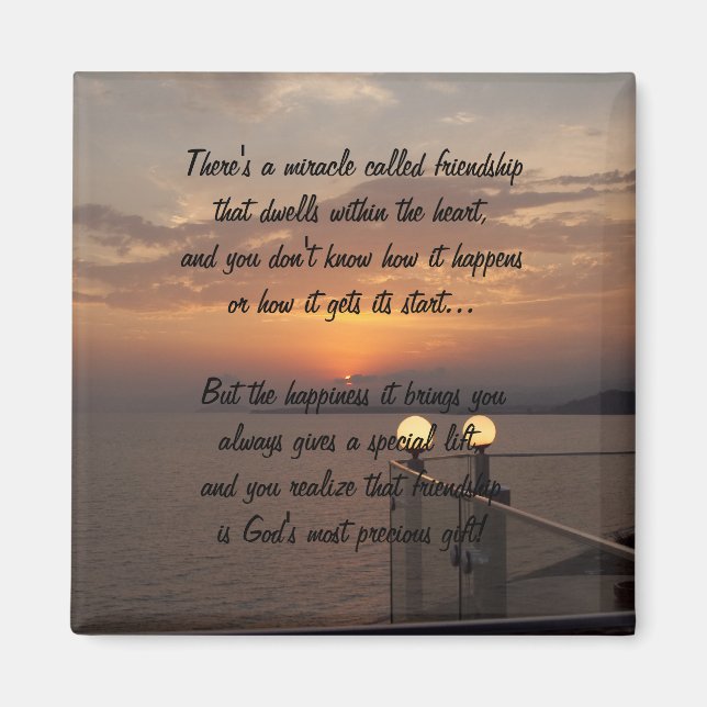 Miracle Of Friendship Poem Magnet (Front)