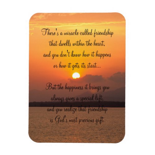 Miracle Of Friendship Poem Magnet