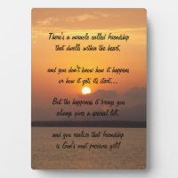 Miracle of friendship Poem Plaque