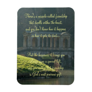 Miracle Of Friendship Poem Plaque Magnet