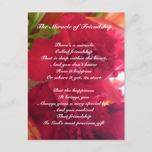 Miracle of Friendship postcard