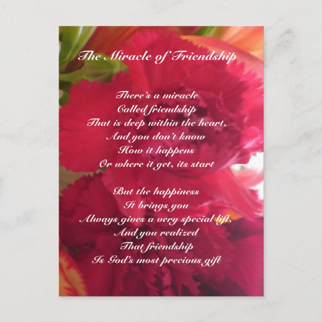 Miracle of Friendship postcard (Front)