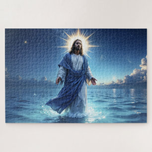 Miracle of Jesus Christ ocean spiritual peace Jigsaw Puzzle