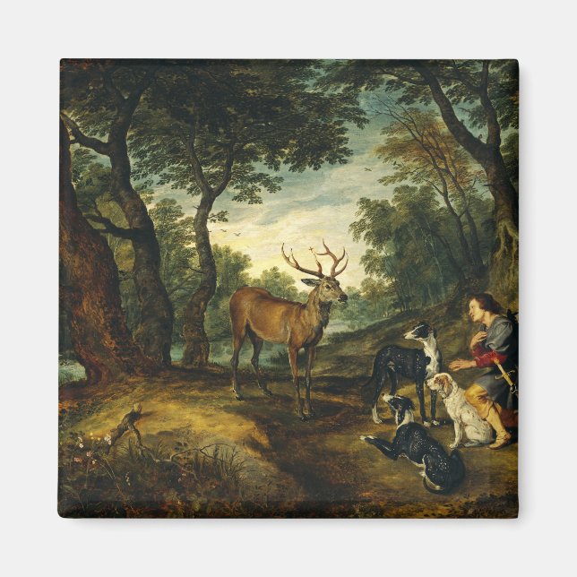 Miracle of Saint Hubert by Peter Paul Rubens  Magnet (Front)