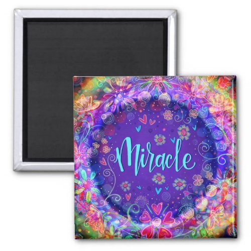 Miracle Pretty Purple Floral Modern Inspirivity Magnet