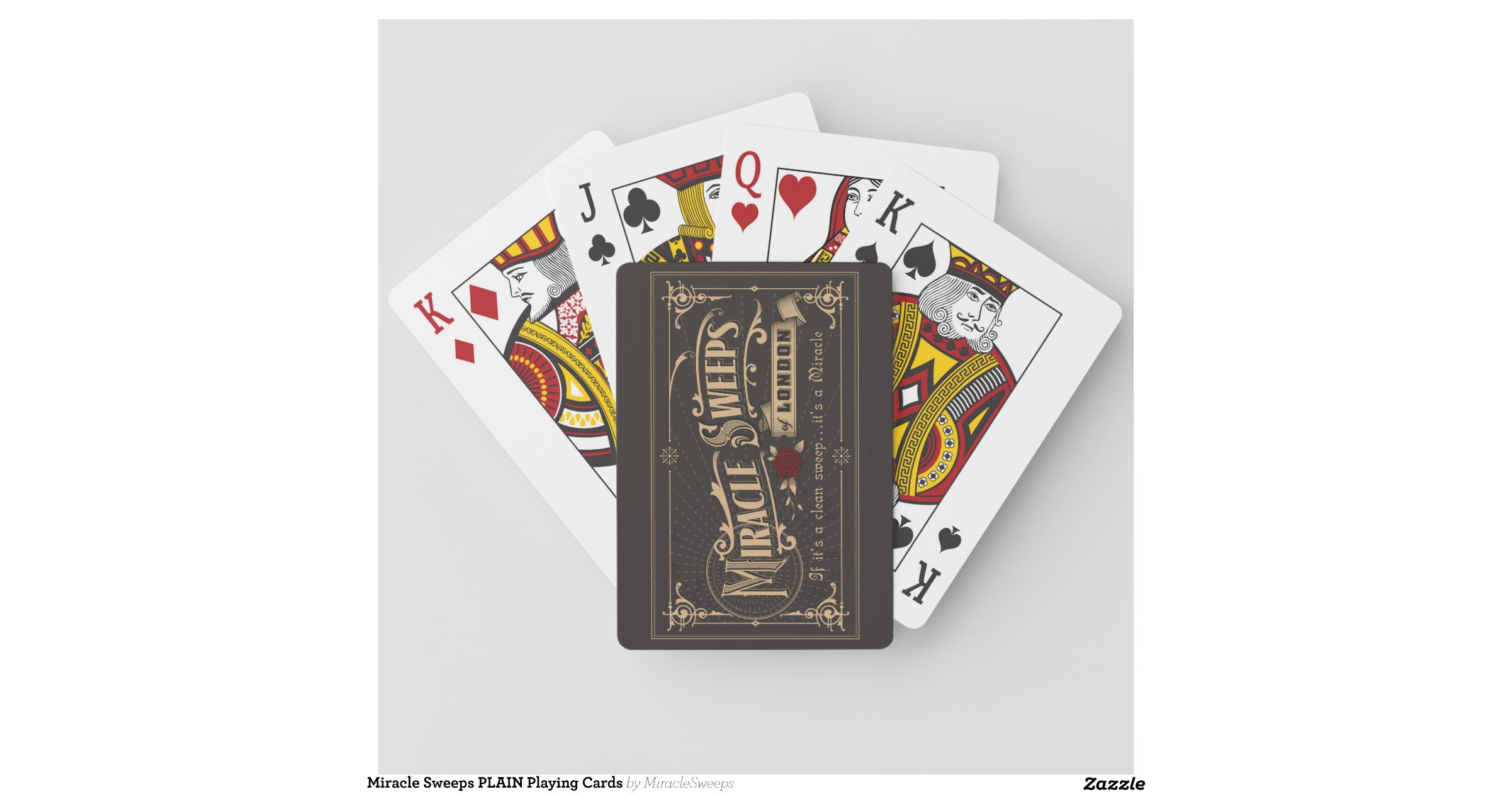 Miracle Sweeps PLAIN Playing Cards | Zazzle