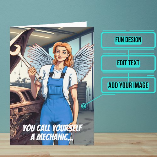 Miracle Worker Funny Female Mechanic Birthday Card