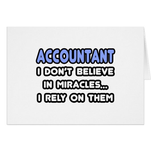 Miracles and Accountants Cards (Front Horizontal)