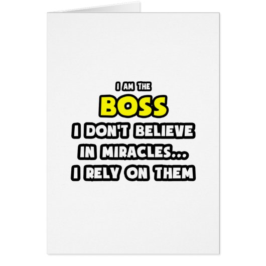 Miracles and Bosses ... Funny Cards (Front)