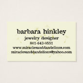 miracles and dandelions (Back)