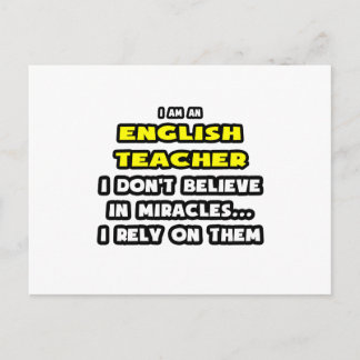 Miracles and English Teachers ... Funny Postcard