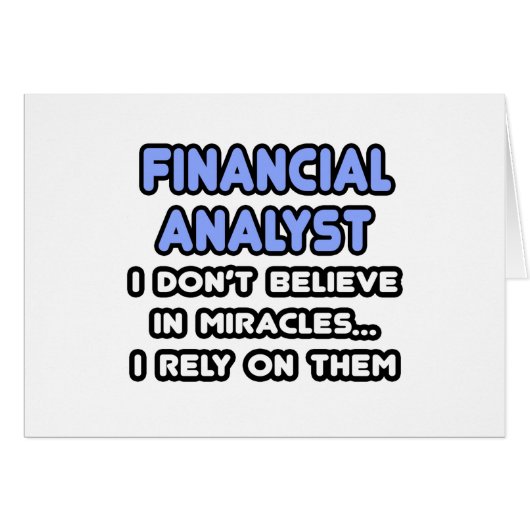 Miracles and Financial Analysts Cards (Front Horizontal)