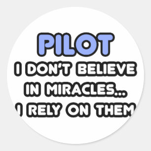Miracles and Pilots Classic Round Sticker