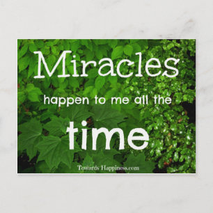Miracles Happen Affirmation Postcard