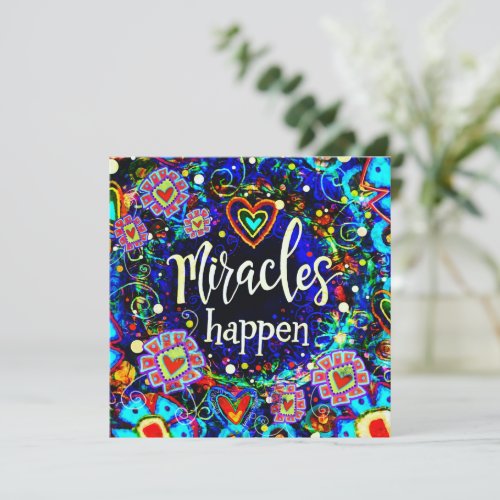 Miracles Happen Faith Blue Pretty Inspirational