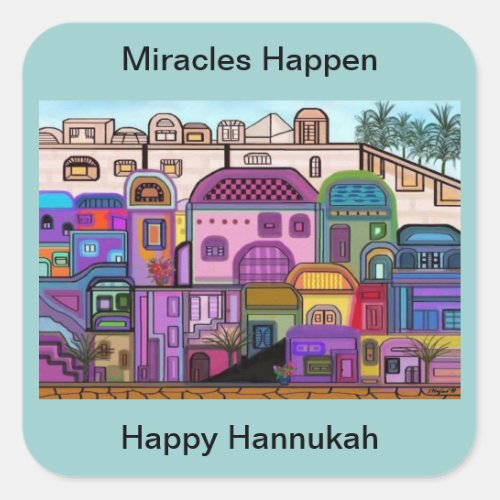 Miracles Happen Hannukah Stickers
