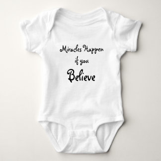 Miracles Happen if you, Believe Baby Bodysuit