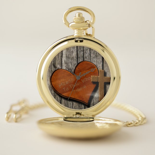 Miracles Happen to those Who Believe Pocket Watch (Inside)