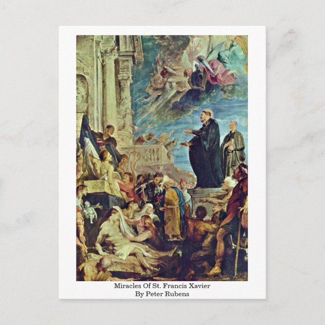 Miracles Of St. Francis Xavier By Peter Rubens Postcard (Front)