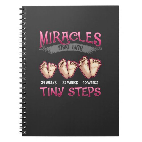Miracles Start With Tiny Steps Nicu Nurse Life Notebook