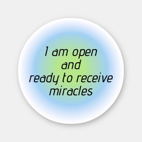 Miracles Typography Aesthetic Girl Sayings Sticker