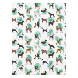 Miracles with paws, Tropical Cute Quirky Dog Pets Tablecloth
