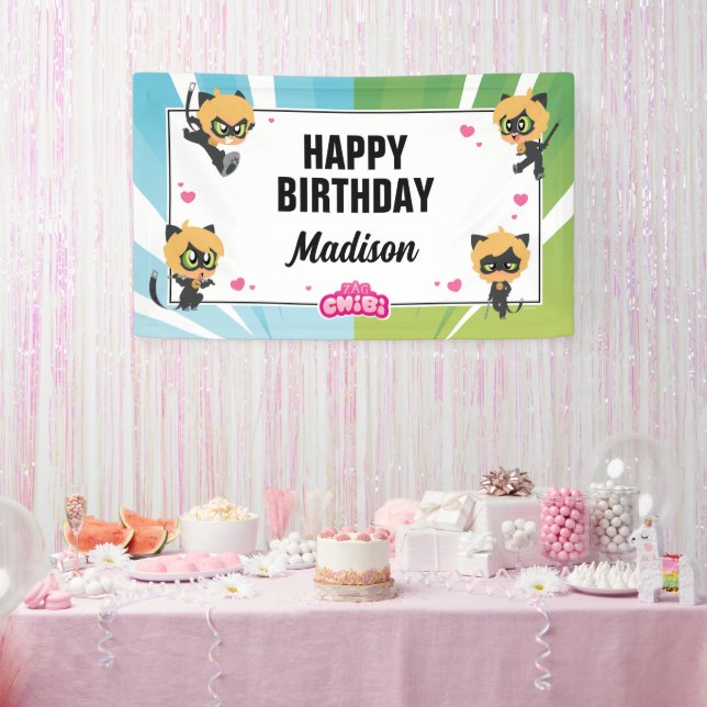 Miraculous Cat Noir Birthday Banner (Party)