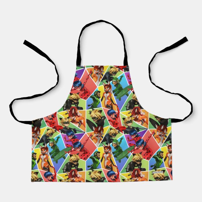 Miraculous Colorful Character Pattern Apron (Front)