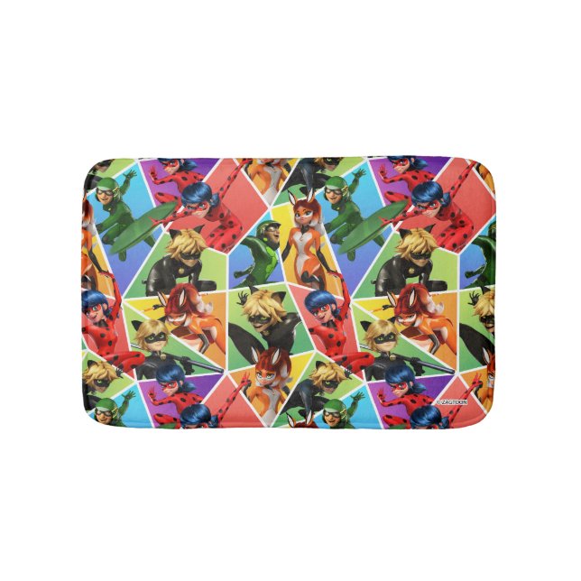 Miraculous Colorful Character Pattern Bath Mat (Front)