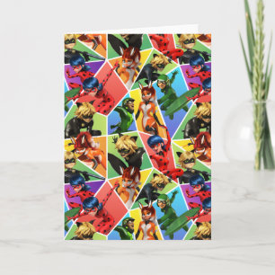 Miraculous Colorful Character Pattern Card
