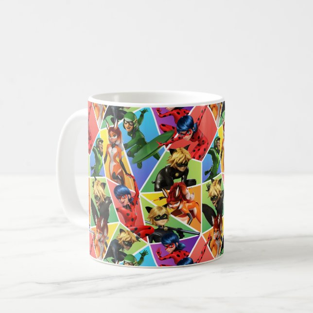 Miraculous Colorful Character Pattern Coffee Mug (Front Left)