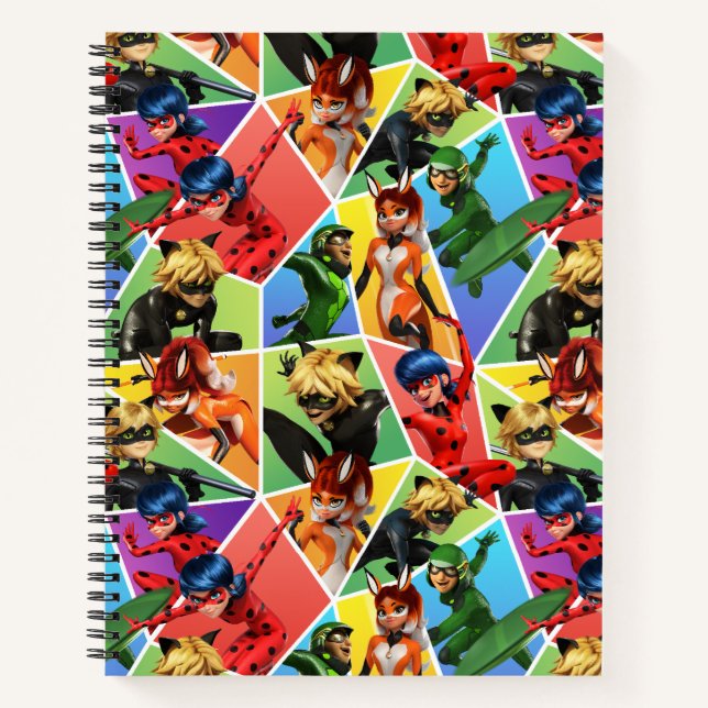 Miraculous Colorful Character Pattern Notebook (Front)