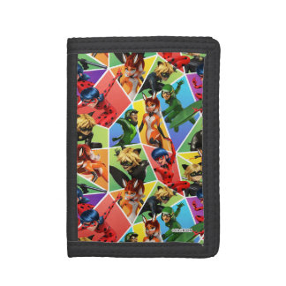 Miraculous Colorful Character Pattern Trifold Wallet