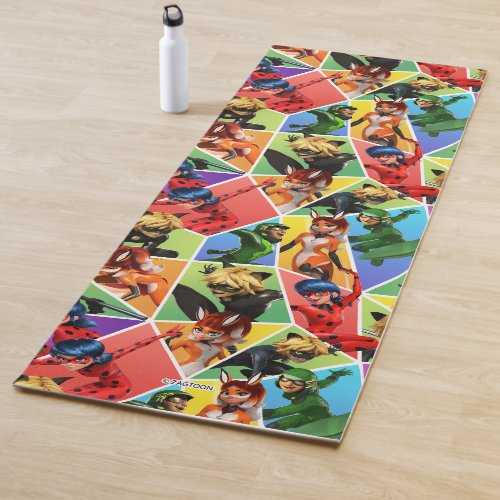 Miraculous Colorful Character Pattern Yoga Mat