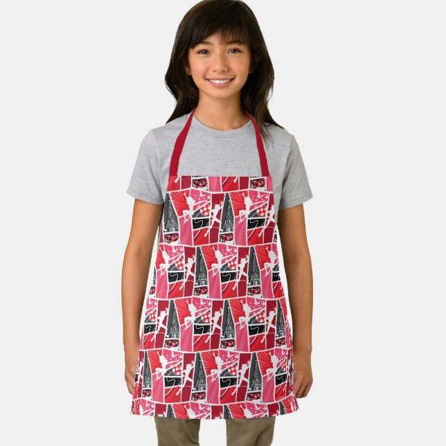 Miraculous Comic Ladybug Paris Pattern Apron (Insitu)