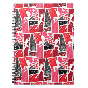 Miraculous Comic Ladybug Paris Pattern Notebook