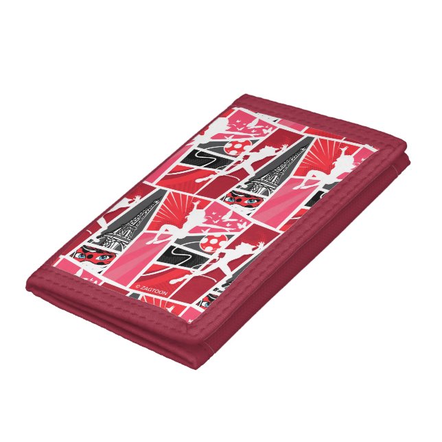 Miraculous Comic Ladybug Paris Pattern Tri-fold Wallet (Bottom)