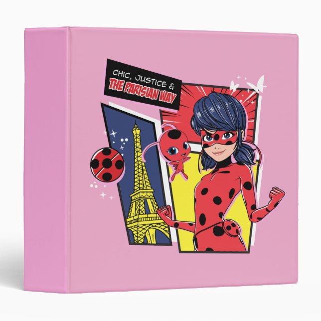 Miraculous Comic Ladybug Parisian Way 3 Ring Binder (Front/Spine)
