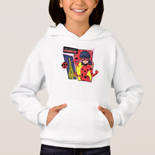 Miraculous Comic Ladybug Parisian Way Hoodie (Front)