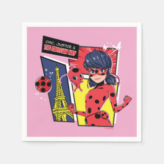 Miraculous Comic Ladybug Parisian Way Napkins