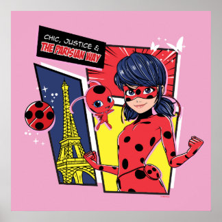 Miraculous Comic Ladybug Parisian Way Poster