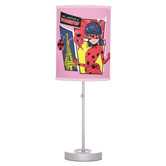 Miraculous Comic Ladybug Parisian Way Table Lamp (Front)