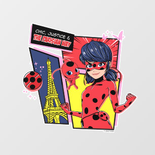 Miraculous Comic Ladybug Parisian Way Wall Decal