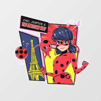 Miraculous Comic Ladybug Parisian Way Wall Decal